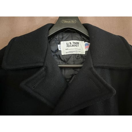 MADE IN USA製 SCHOTT 740N ウールPコート ブラック 38サイズ