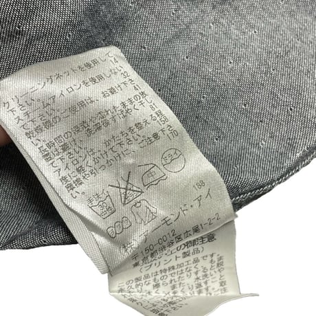 MADE IN ITALY製 Alessandro Gherardeschi 長袖デニムシャツ Sサイズ インディゴ