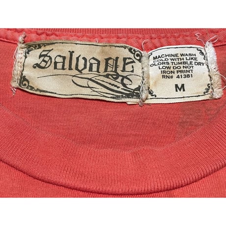 MADE IN USA製 Salvage プリントTシャツ オレンジ Mサイズ