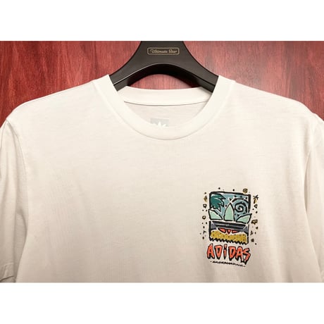 adidas SKATEBOARDING バックプリントTシャツ ホワイト Lサイズ