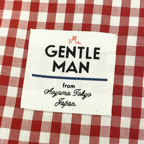 MADE IN JAPAN製 MISTERGENTLEMAN ダンガリー×ギンガムチェックドッキングシャツ ライトインディゴ×レッド Mサイズ