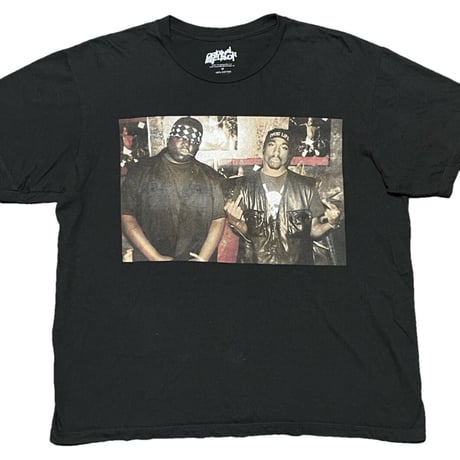 ORIGINAL FLAVOR Brooklyn Mint Notorious B.I.G. × 2PAC 半袖プリントTシャツ ブラック Mサイズ