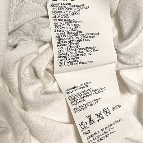 MADE IN ITALY製 DSQUARED2 スカル柄半袖クルーネックTシャツ ホワイト Sサイズ