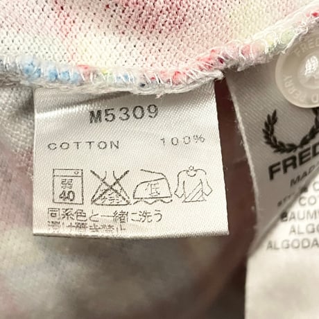 FRED PERRY チェック柄半袖鹿の子ポロシャツ マルチカラー Sサイズ