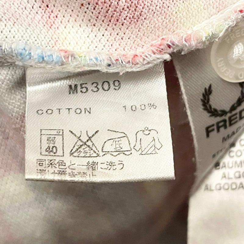 FRED PERRY チェック柄半袖鹿の子ポロシャツ マルチカラー S