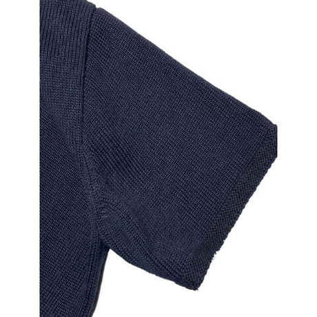 MADE IN JAPAN製 JOURNAL STANDARD 半袖ニットシャツ ネイビー Mサイズ