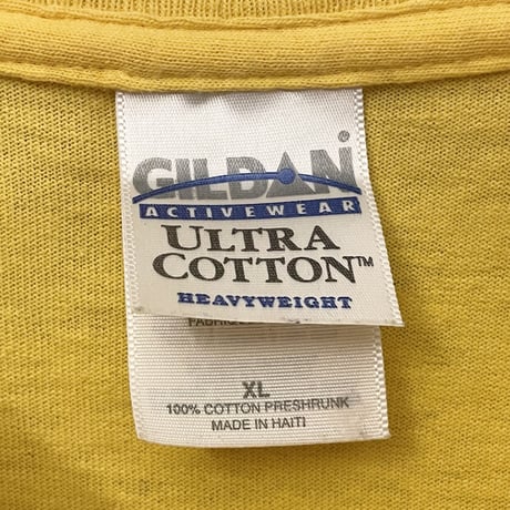 ROC-A-FELLA RECORDS GILDANボディ ロゴプリントTシャツ イエロー XLサイズ