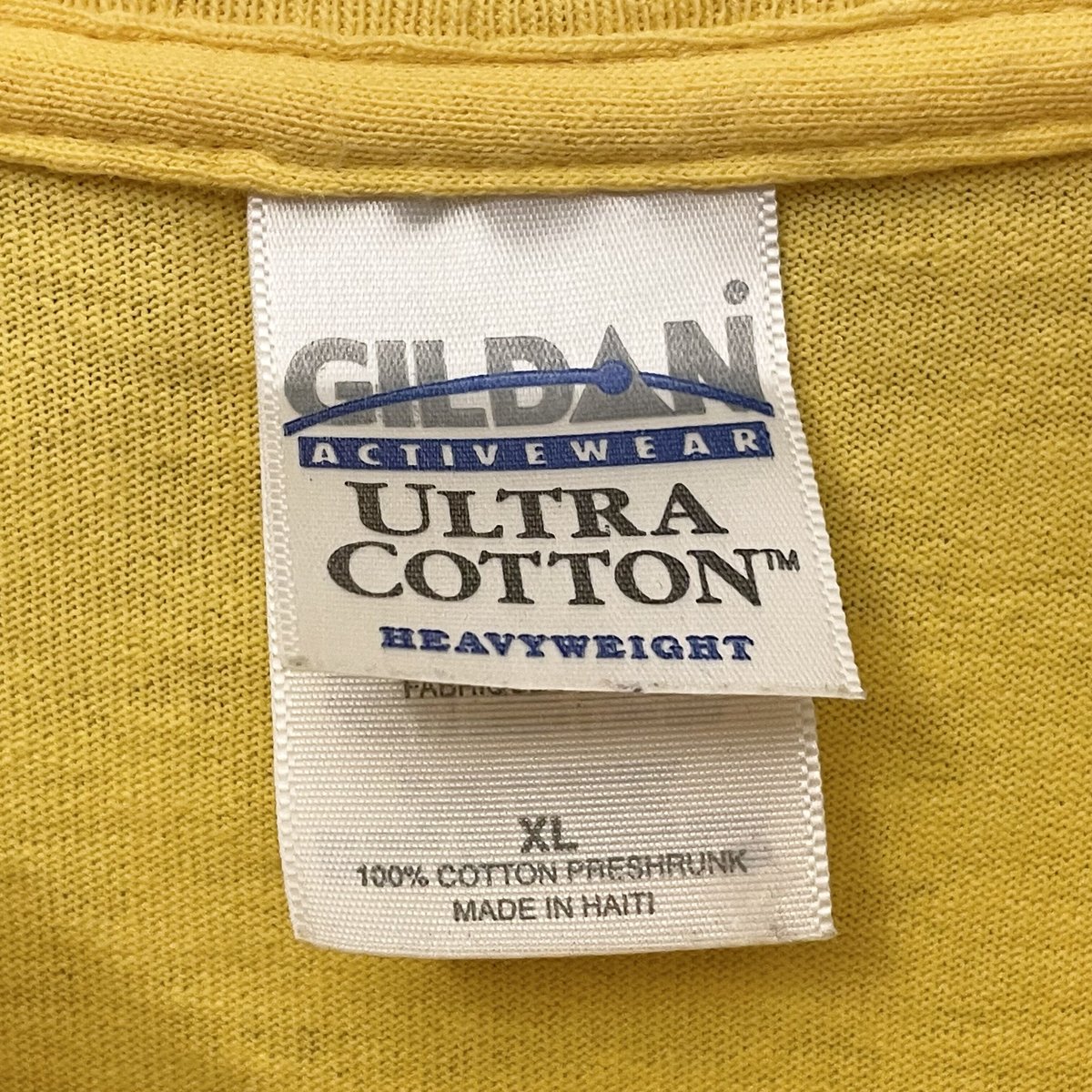 ROC-A-FELLA RECORDS GILDANボディ ロゴプリントTシャツ イエロー X