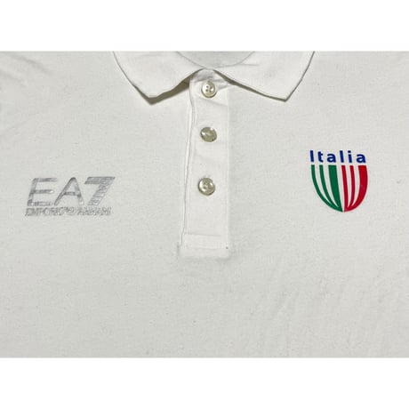 EA7 EMPORIO ARMANI 長袖ポロシャツ ホワイト Mサイズ