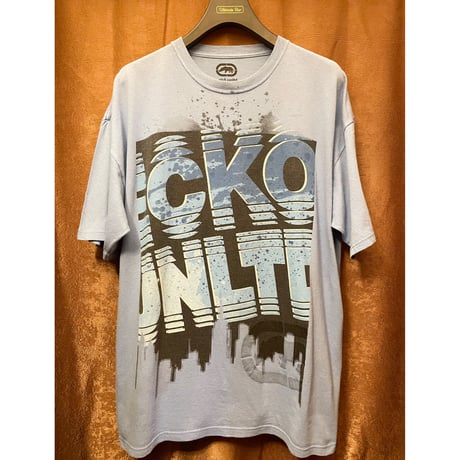 MADE IN MEXICO製 ECKŌ UNLTD. プリントTシャツ ブルー XLサイズ