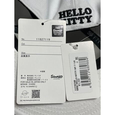 ☆タグ付き新古品☆ NEWERA × HELLO KITTY NEW YORK CITY コラボレーションベースボールキャップ ホワイト 7 1/2サイズ