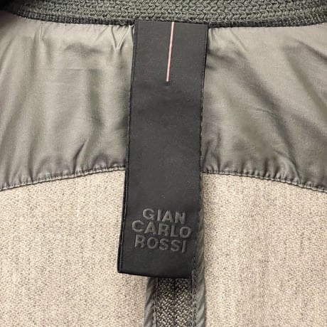 MADE IN ITALY製 GIAN CARLO ROSSI フルジップウールジャケット グレー 50サイズ