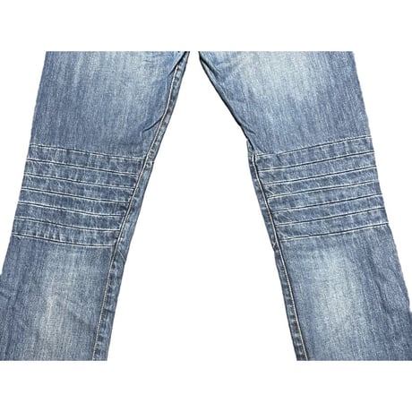 MADE IN ITALY製 RING MILANO バイカーデニムパンツ インディゴ W31サイズ