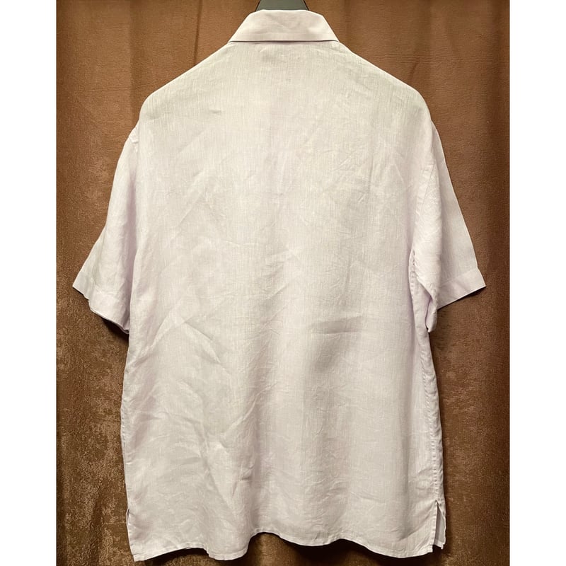 BARNEYS NEW YORK リネンシャツ MADE IN ITALY製 BARNEYS NEWYORK 長袖リネンシャツ ブルー