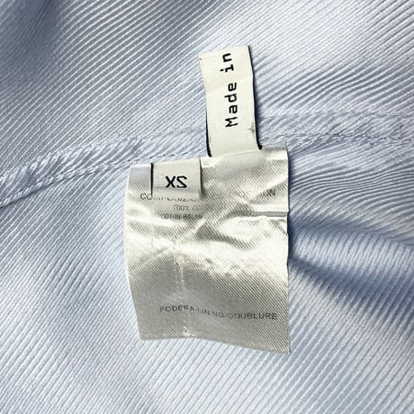 MADE IN ITALY製 BALENCIAGA 長袖シャツ サックスブルー XSサイズ