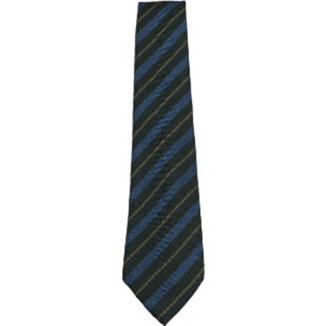 MADE IN ITALY製 Ermenegildo Zegna レジメンタルストライプ柄ウールカシミヤネクタイ ネイビー×ダークグリーン