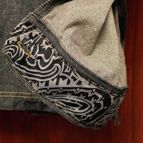 激レア SDC Snoop Dogg jeans バック刺繡入り デニムジャケット ブラック XLサイズ