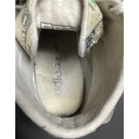 激レア 限定品 MADE IN GERMANY製 JEREMY SCOTT × ADIDAS ORIGINALS FORUM 初期コラボ MONEYモデルスニーカー ベージュ
