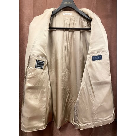 MADE IN CANADA製 RALPH LAUREN made expressly for Dillard's スウェードレザー調テーラードジャケット アイボリー 44Rサイズ