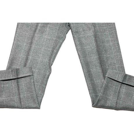 Complet per MEN'S MELROSE ウィンドウ・ペン柄 カシミヤ混ウールスラックス グレー 4サイズ