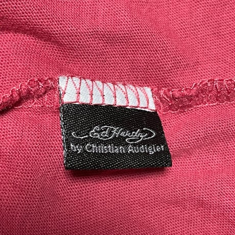 Ed Hardy Tシャツ重ね着長袖サーマル ワイン Sサイズ