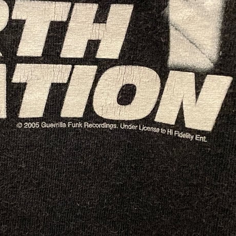 MADE IN MEXICO製 PUBLIC ENEMY「REBIRTH OF A NATION」CINDER BLOCKボディ ラップTシャツ ブラック Sサイズ