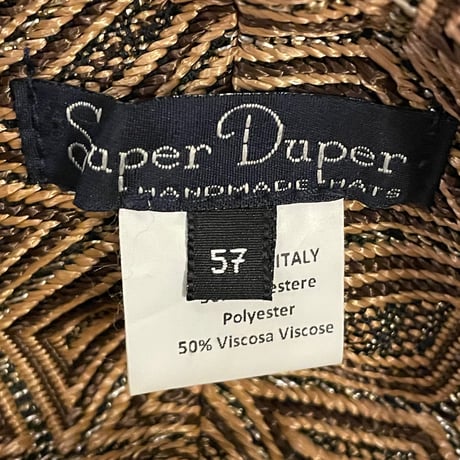 MADE IN ITALY製 Super Duper ハンドメイド ベースボールキャップ マルチカラー 57cm