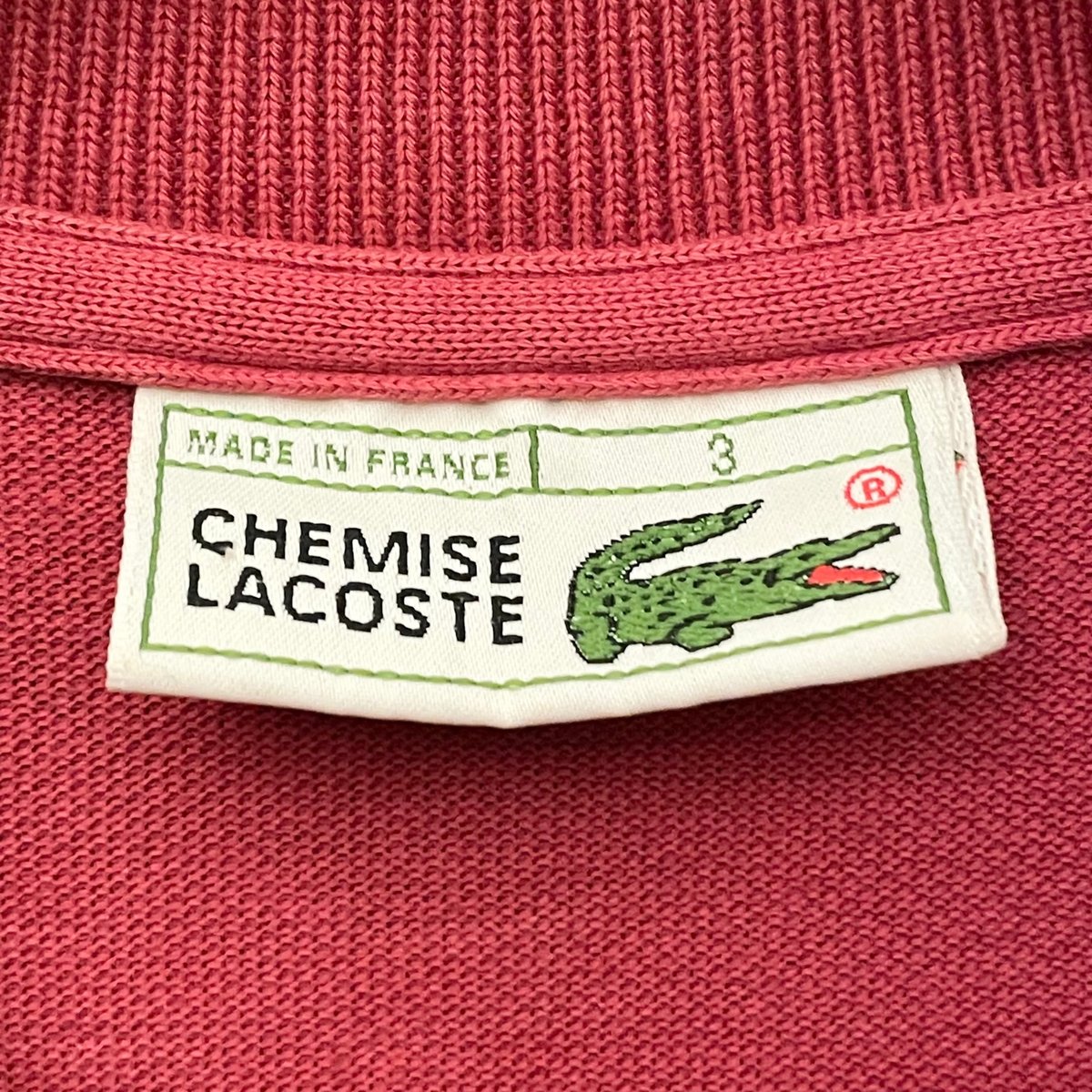 MADE IN FRANCE製 80s CHEMISE LACOSTE 半袖鹿の子ポロシャツ