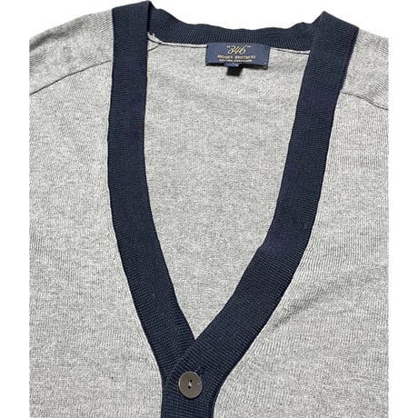 BROOKS BROTHERS 346 カシミヤ混コットンカーディガン グレー Sサイズ