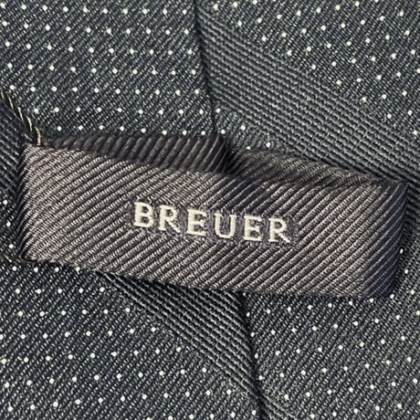 【SHIPS 取り扱い】 MADE IN ITALY製 BREUER for SHIPS HANDMADE レジメンタルドット柄シルクネクタイ ネイビー