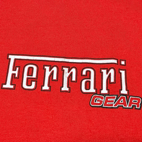 Ferrari GEAR OFFICIAL ロゴプリントTシャツ レッド Lサイズ相当
