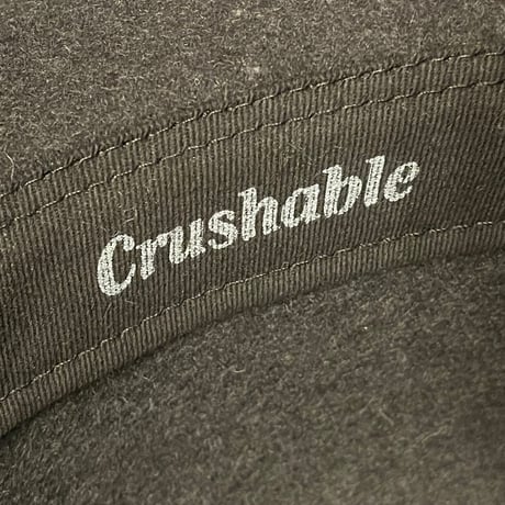 ☆タグ付き新古品☆ MADE IN ITALY製 Plage Crushable ウールフェルトハット チャコールグレー M/7-1/8 57cm