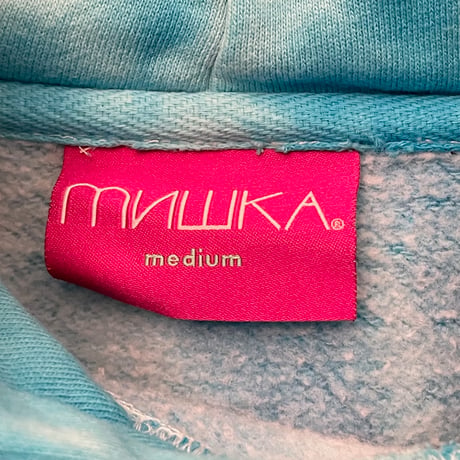 MADE IN USA製 MISHKA タイダイ染めプルオーバーパーカー ブルー Mサイズ