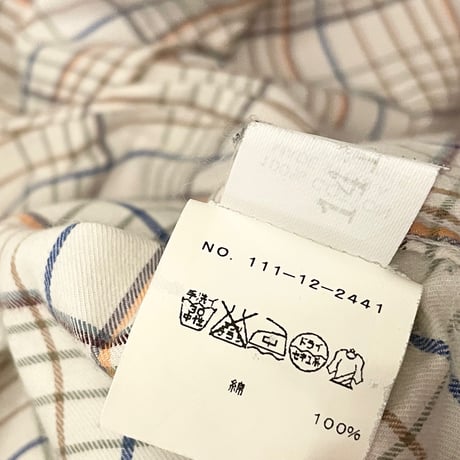 【SHIPS 取り扱い】 MADE IN USA製 GITMAN BROS VINTAGE チェック柄半袖ボタンダウンシャツ クリーム 15-1/2Rサイズ