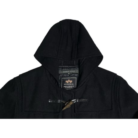 ALPHA INDUSTRIES × SHIPS GENERAL SUPPLY 中綿キルティング加工ダッフルコート ブラック Lサイズ