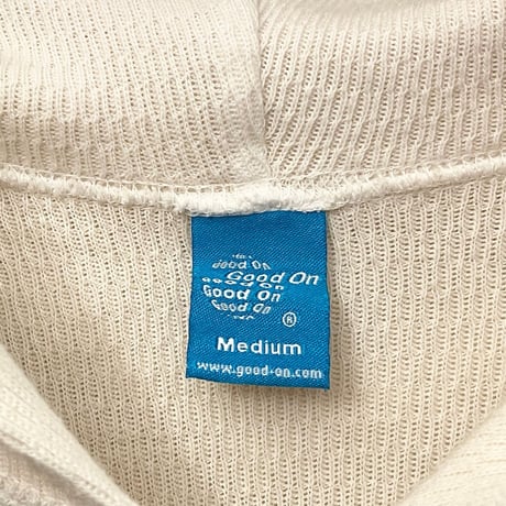 MADE IN JAPAN製 Good On フルジップハニカムサーマルニットパーカー アイボリー Mサイズ