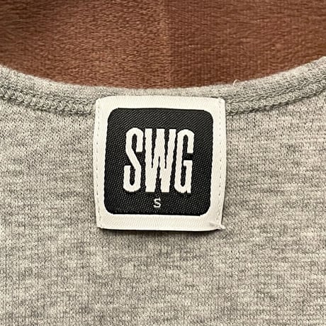 MADE IN JAPAN製 SWAGGER クロスプリントタンクトップ グレー Sサイズ