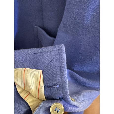 【UNITED ARROWS 取り扱い】 MADE IN ITALY製 JOHN SHEEP ニットスウェットテーラードジャケット ブルー Mサイズ