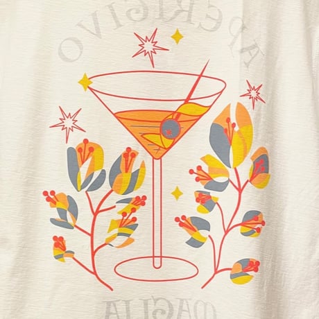 ★新品★ MADE IN ITALY製 MAGLIA 2024年SSモデル「APERITIVO」バックプリントクルーネックTシャツ ホワイト S～Lサイズ