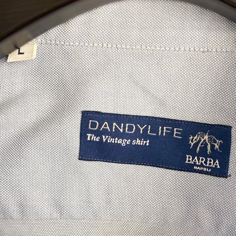 MADE IN ITALY製 BARBA DANDYLIFE 長袖オックスフォードシャツ サックスブルー Lサイズ