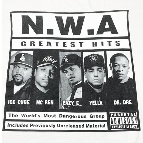 ▲訳あり商品▲ NWA ブートロゴプリントTシャツ ホワイト  Lサイズ
