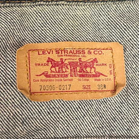 MADE IN USA製 80s～90s LEVI'S 70506-0217 デニムジャケット インディゴ 38Rサイズ
