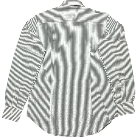 ☆タグ付き新古品☆ MADE IN JAPAN製 TOMORROWLAND PILGRIM シアサッカーストライプ柄長袖シャツ グレー Sサイズ