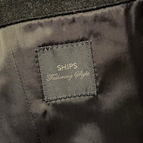 SHIPS Loro Piana Storm System生地 ウールチェスターコート ネイビー Sサイズ