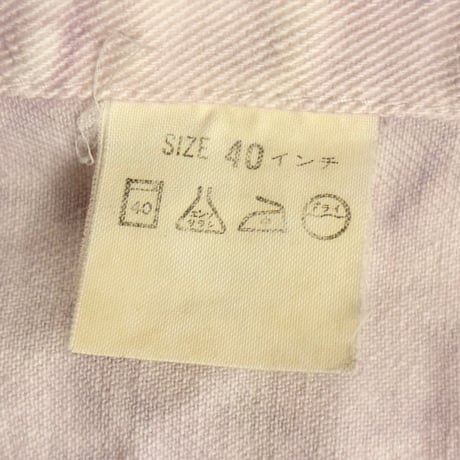 レア MADE IN HONG KONG製 90s Levi's WHITE Levi's JACKETS タイダイ染め デニムジャケット ホワイト×パープル 40サイズ