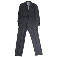 MADE IN BULGARIA製 EMPORIO ARMANI ストレッチブラックデニムスーツ ブラック 44サイズ