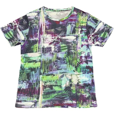 ▲訳あり商品▲ Paul Smith RED EAR 絵の具プリントTシャツ マルチカラー Lサイズ
