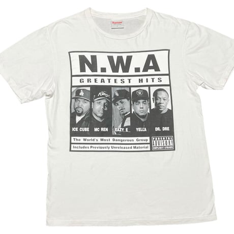 ▲訳あり商品▲ NWA ブートロゴプリントTシャツ ホワイト  Lサイズ