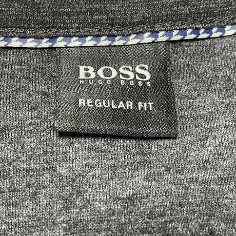 HUGO BOSS REGULAR FIT コットンカーディガン チャコールグレー Sサイズ