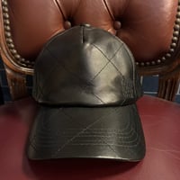 激レア MADE IN JAPAN製 SWAGGER SHEEP LEATHER 羊革 本革レザーキルティングキャップ ブラック Fサイズ